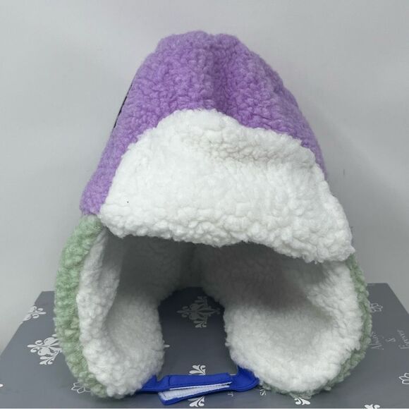 Swiss Tech Pastel Green Purple Fleece Trapper Hat NWT - Picture 2 of 9